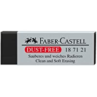 Faber-Castell 187121 – Goma de borrar sin polvo- plástico- negro